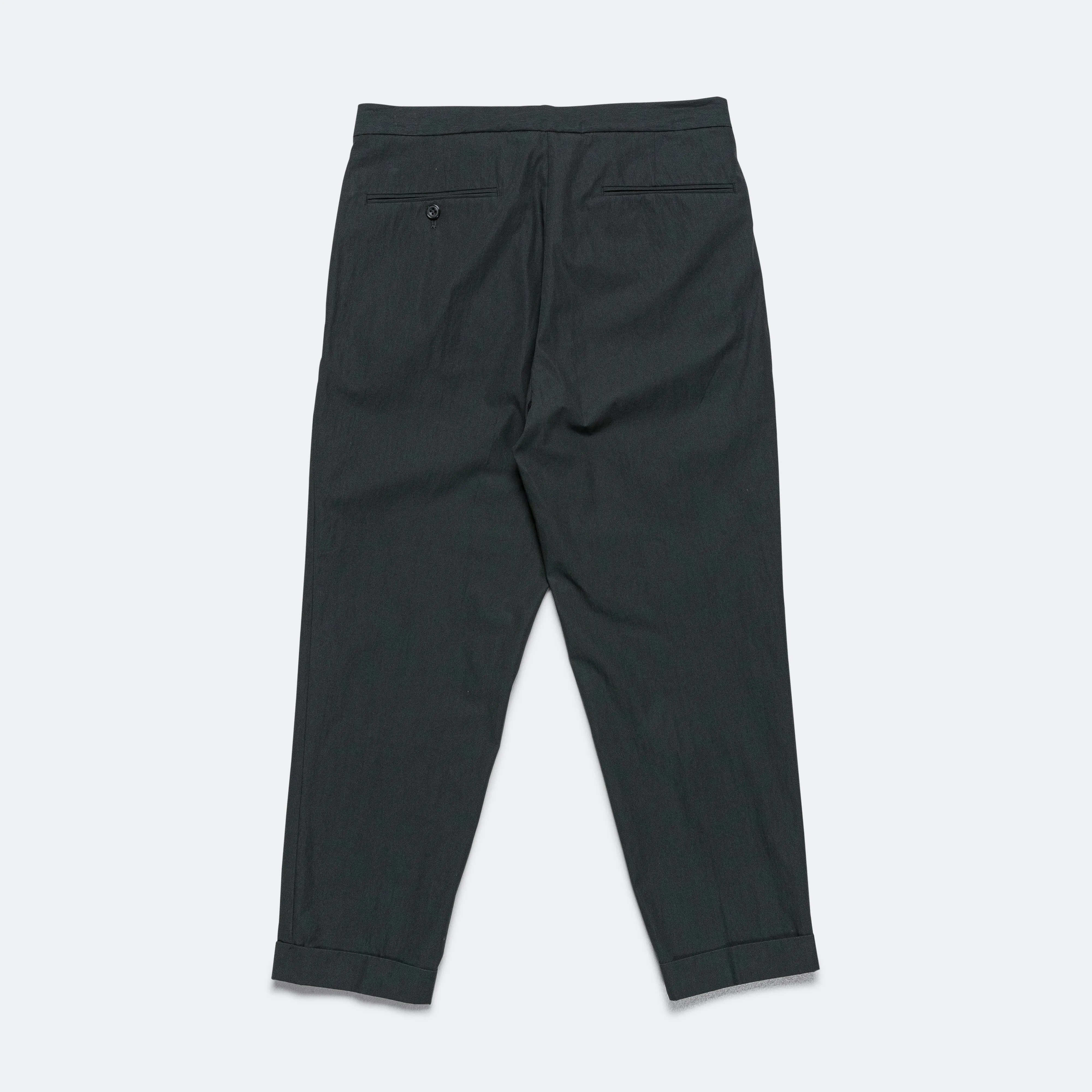 1 Pleat Travel Comfort Cloth Pants - Charcoal Grey