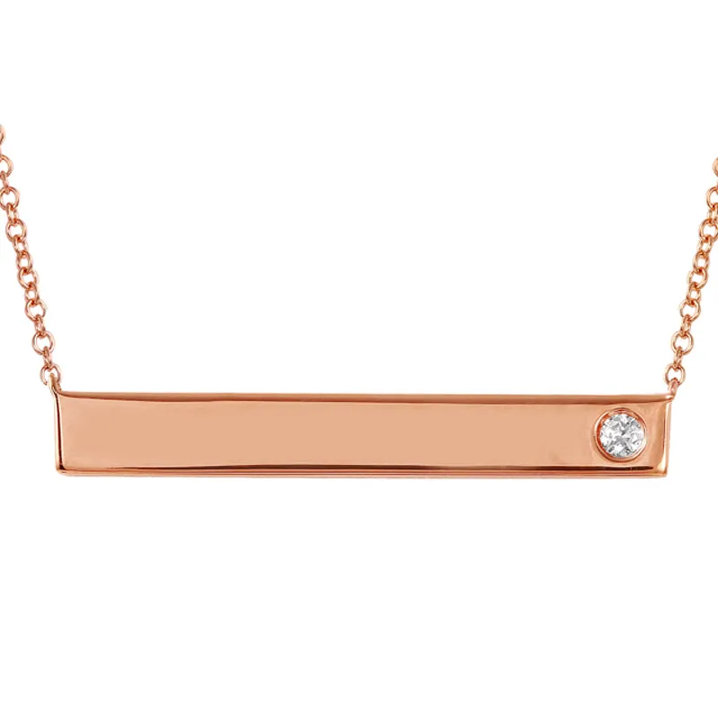 14k Classic Nameplate Necklace