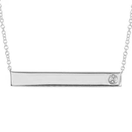 14k Classic Nameplate Necklace