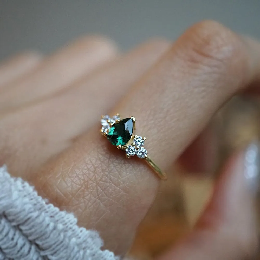 14K Forest Tourmaline Classic Ring