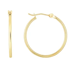 14K Gold 1.5x25mm Hoops