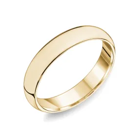 14K High Polished Half Round Comfort Fit Wedding Band