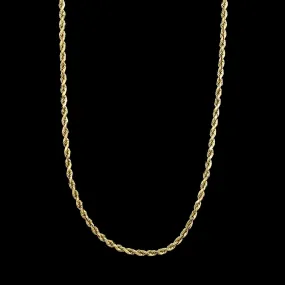 14K Yellow Gold Estate Rope Chain