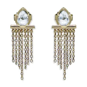 14K Yellow Gold Melia Fringe Topaz Earrings