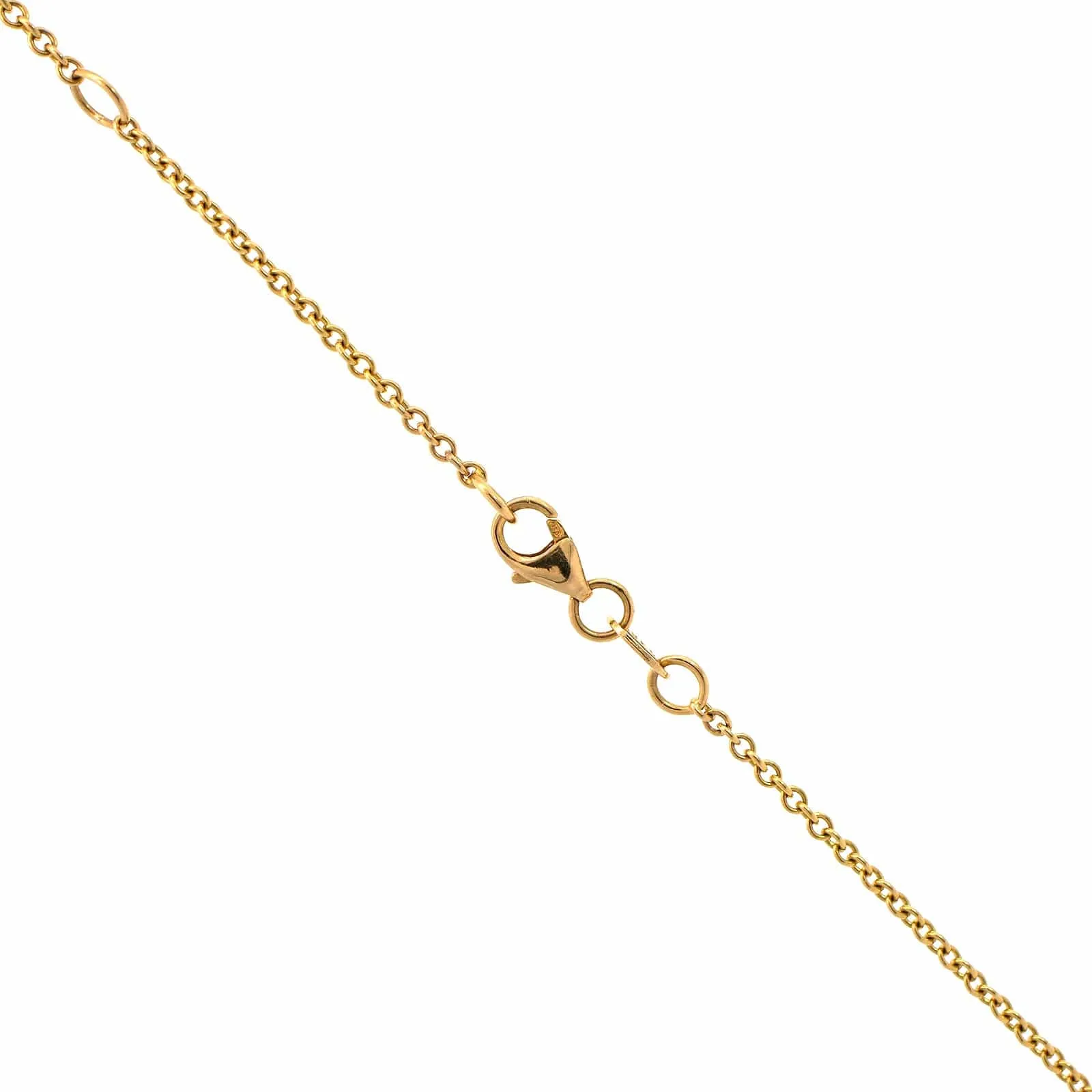 18K Yellow Gold Diamond Heart Pendant Necklace