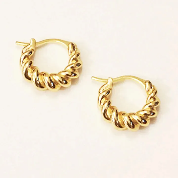 18k/925 Vermeil Twist Hoops