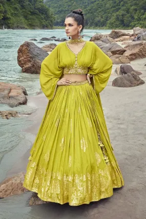 310023-RO Green Lehenga with Beautiful Dupatta