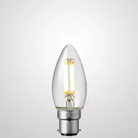 6W Candle LED Bulb B22 Clear in Natural White