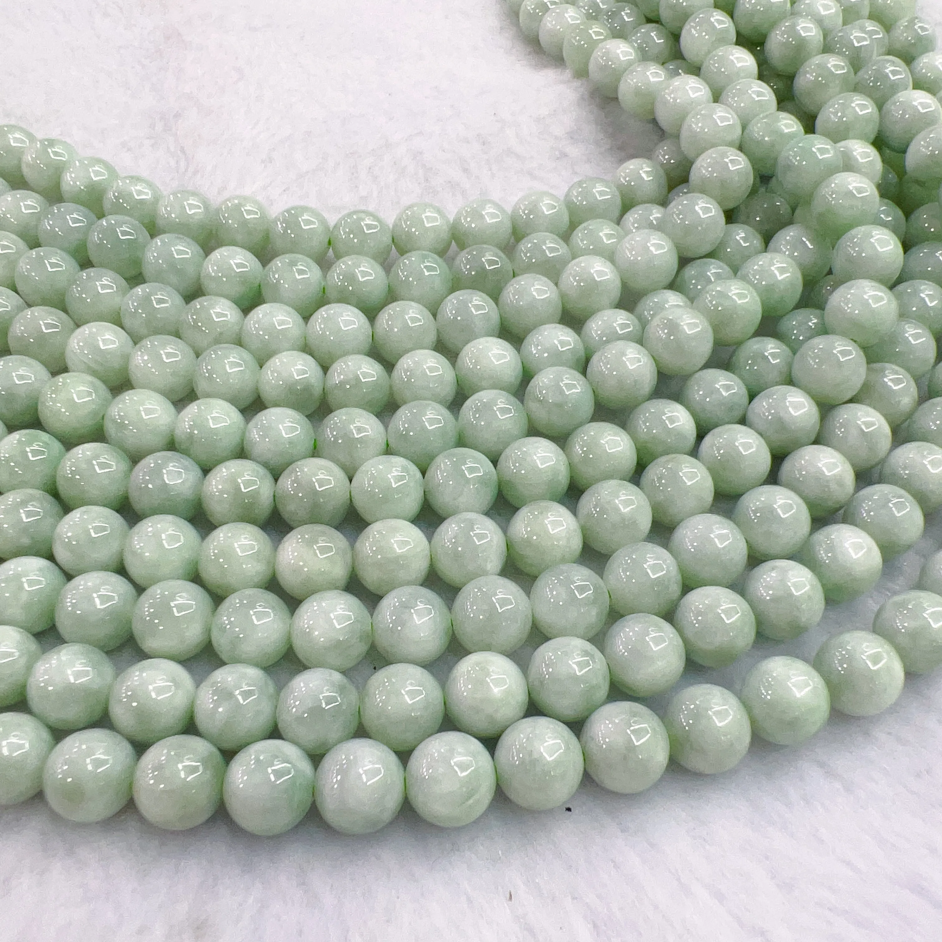 8mm Genuine Jadeite Round Bead Strands DIY Jewelry Making Project