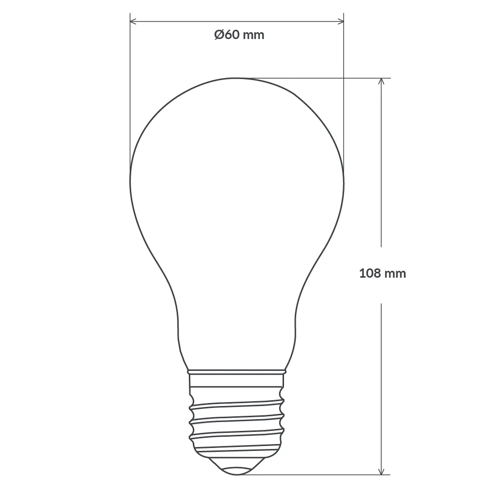 8W 12-24 Volt AC/DC GLS LED Bulb E27 Clear in Natural White