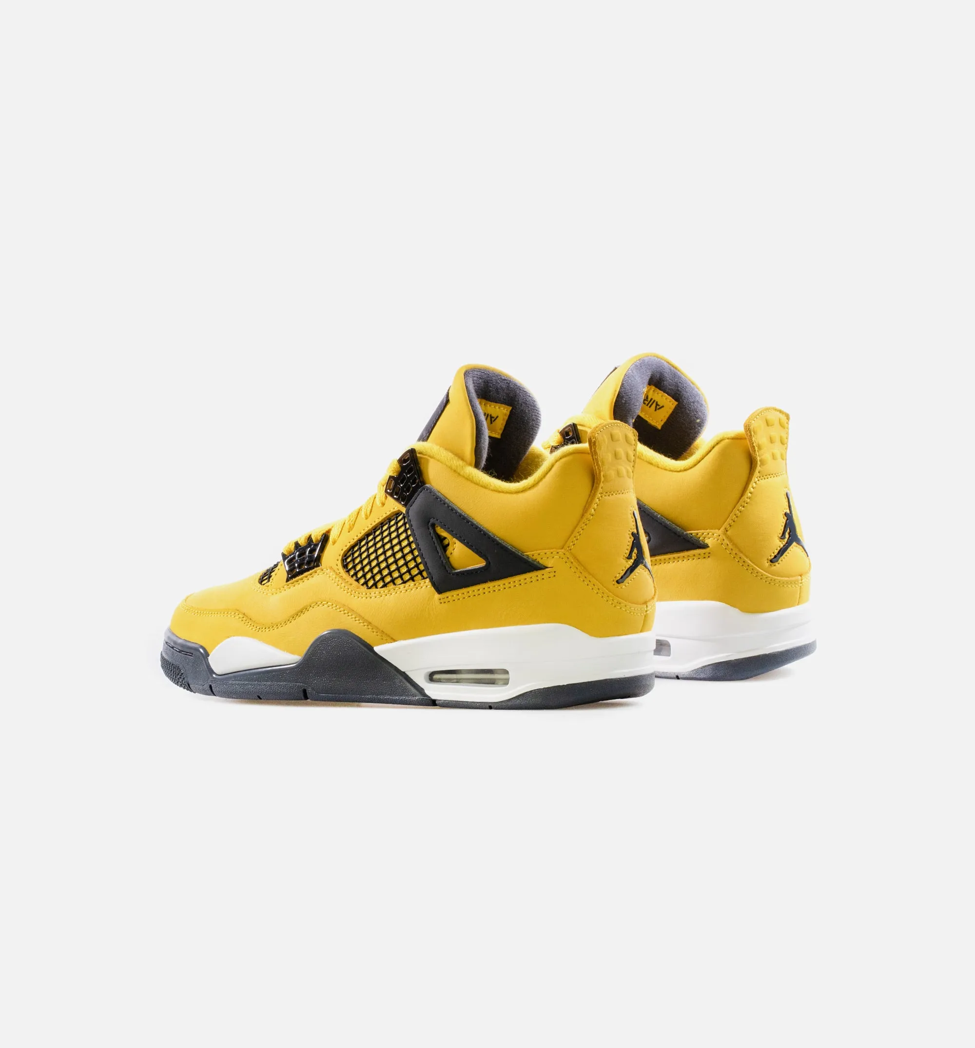 Air Jordan 4 Retro Lightning Mens Lifestyle Shoe - Tour Yellow/White/Dark Blue Grey Limit One Per Customer