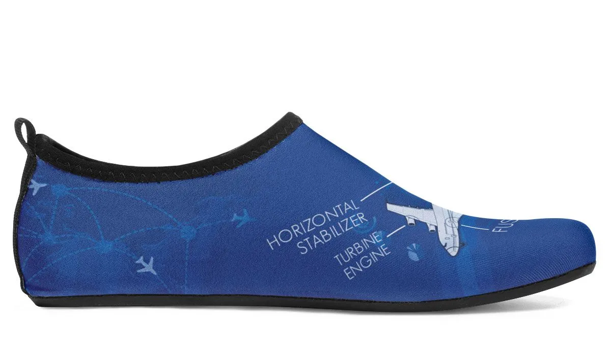 Airplane Diagram Aqua Barefoot Shoes