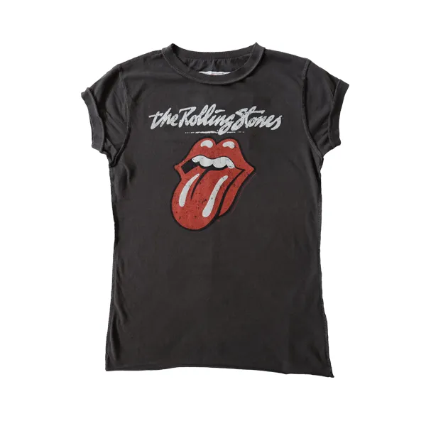 Amplified - Women's Rolling Stones Lick T-Shirt - Charcoal