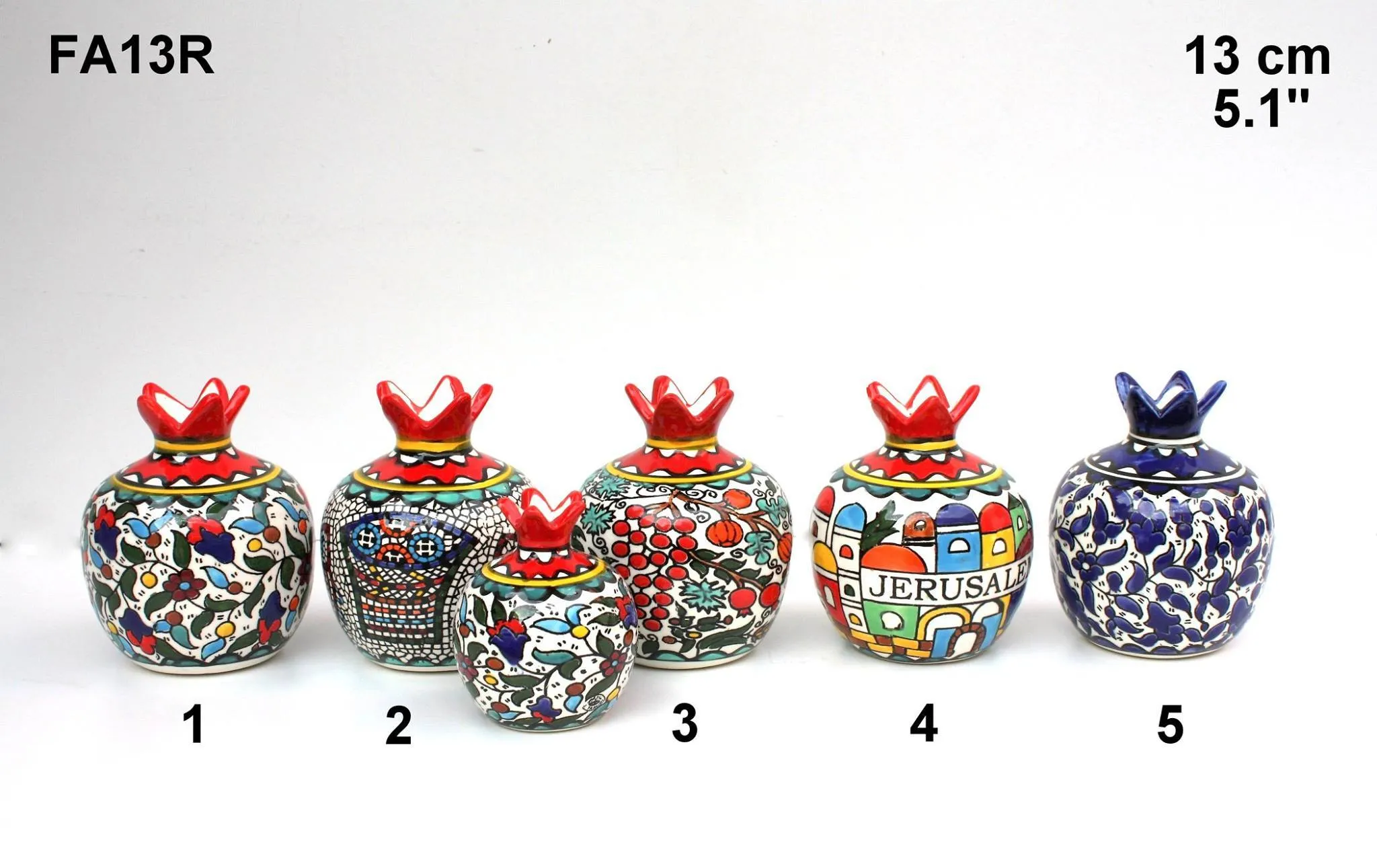 Armenian Ceramic Pomegranate Home Blessing. Bluenoemi Judaica Gifts