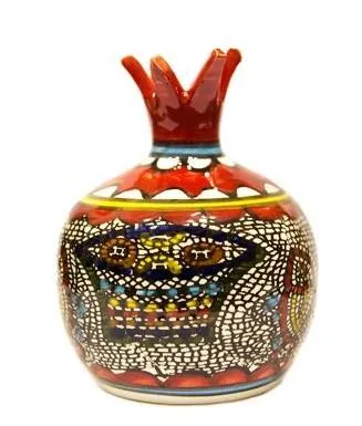 Armenian Ceramic Pomegranate Home Blessing. Bluenoemi Judaica Gifts