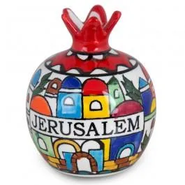 Armenian Ceramic Pomegranate Home Blessing. Bluenoemi Judaica Gifts