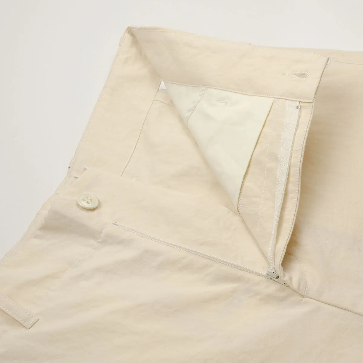 Arpenteur - Fox Cotton / Linen Poplin Trousers - Ecru