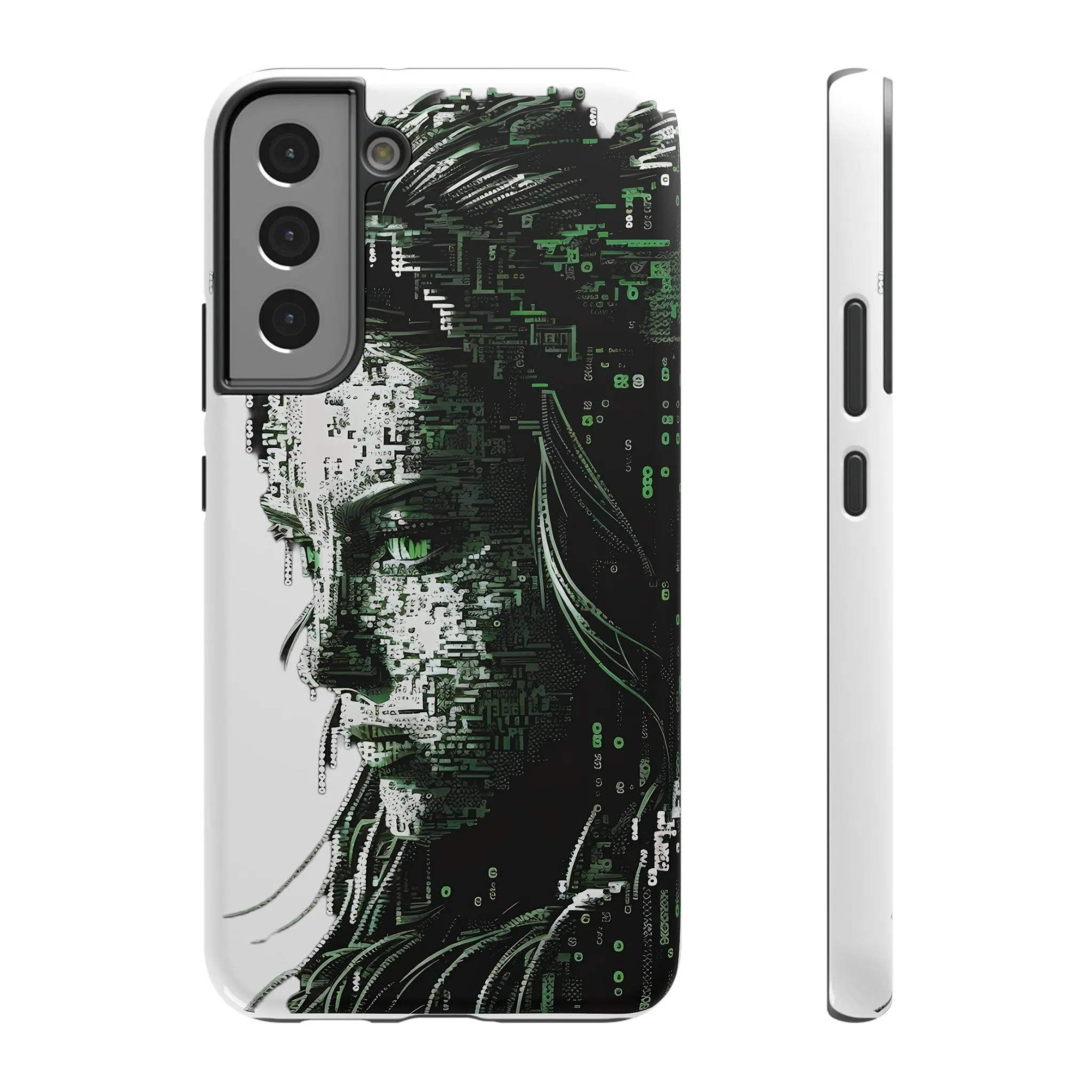 Artificial Intelligence AI Phone Case - Digital / Ansi / Ascii / the Matrix / AI / Lucy Woman - Samsung and Iphone