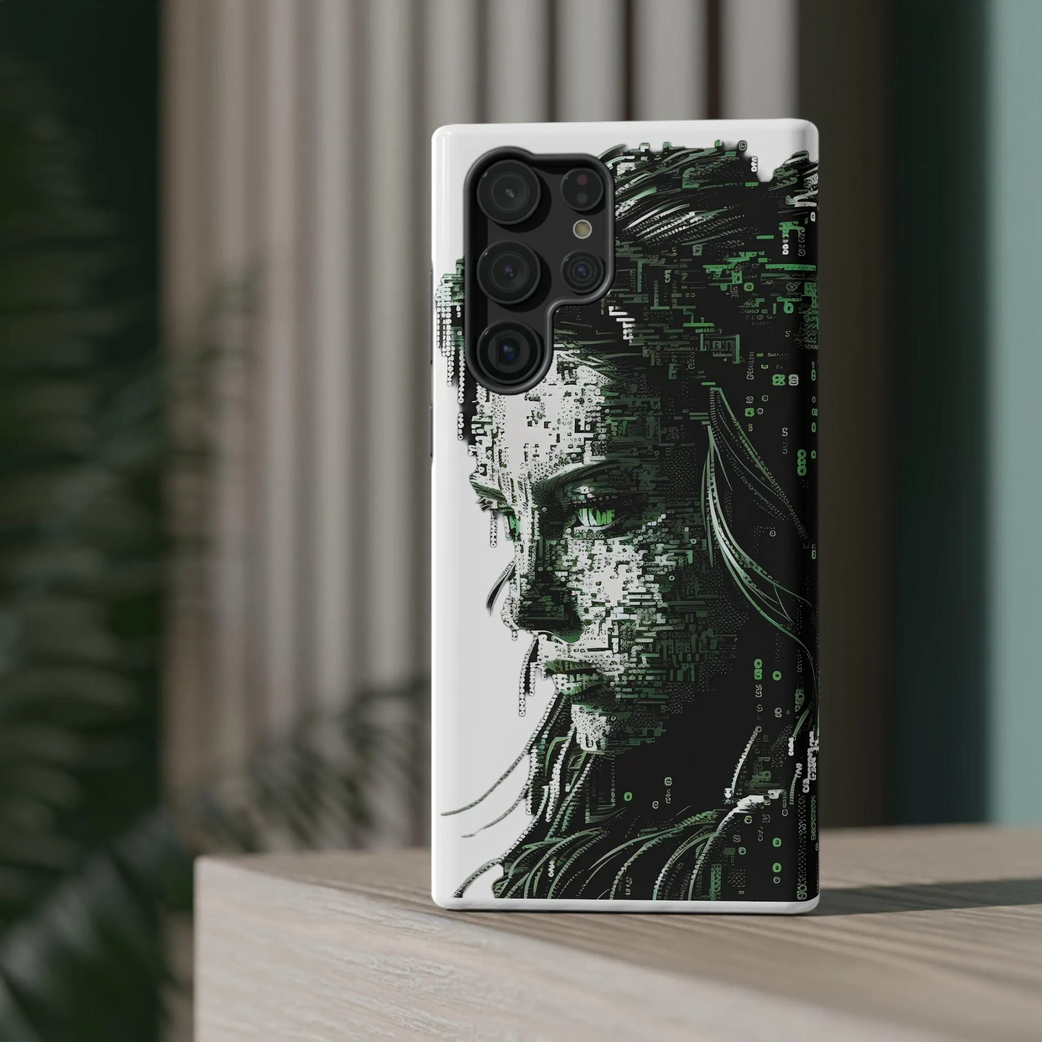 Artificial Intelligence AI Phone Case - Digital / Ansi / Ascii / the Matrix / AI / Lucy Woman - Samsung and Iphone