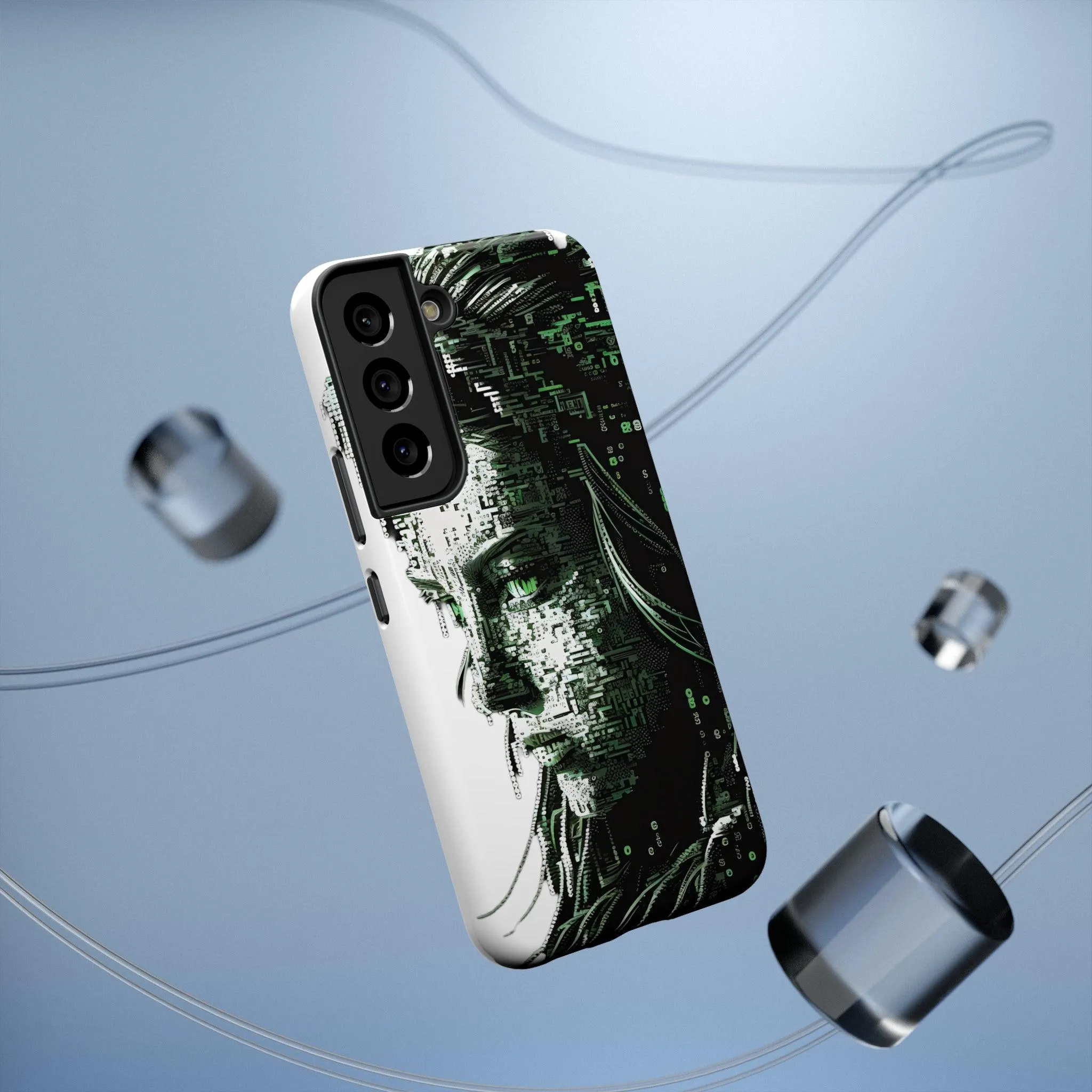 Artificial Intelligence AI Phone Case - Digital / Ansi / Ascii / the Matrix / AI / Lucy Woman - Samsung and Iphone