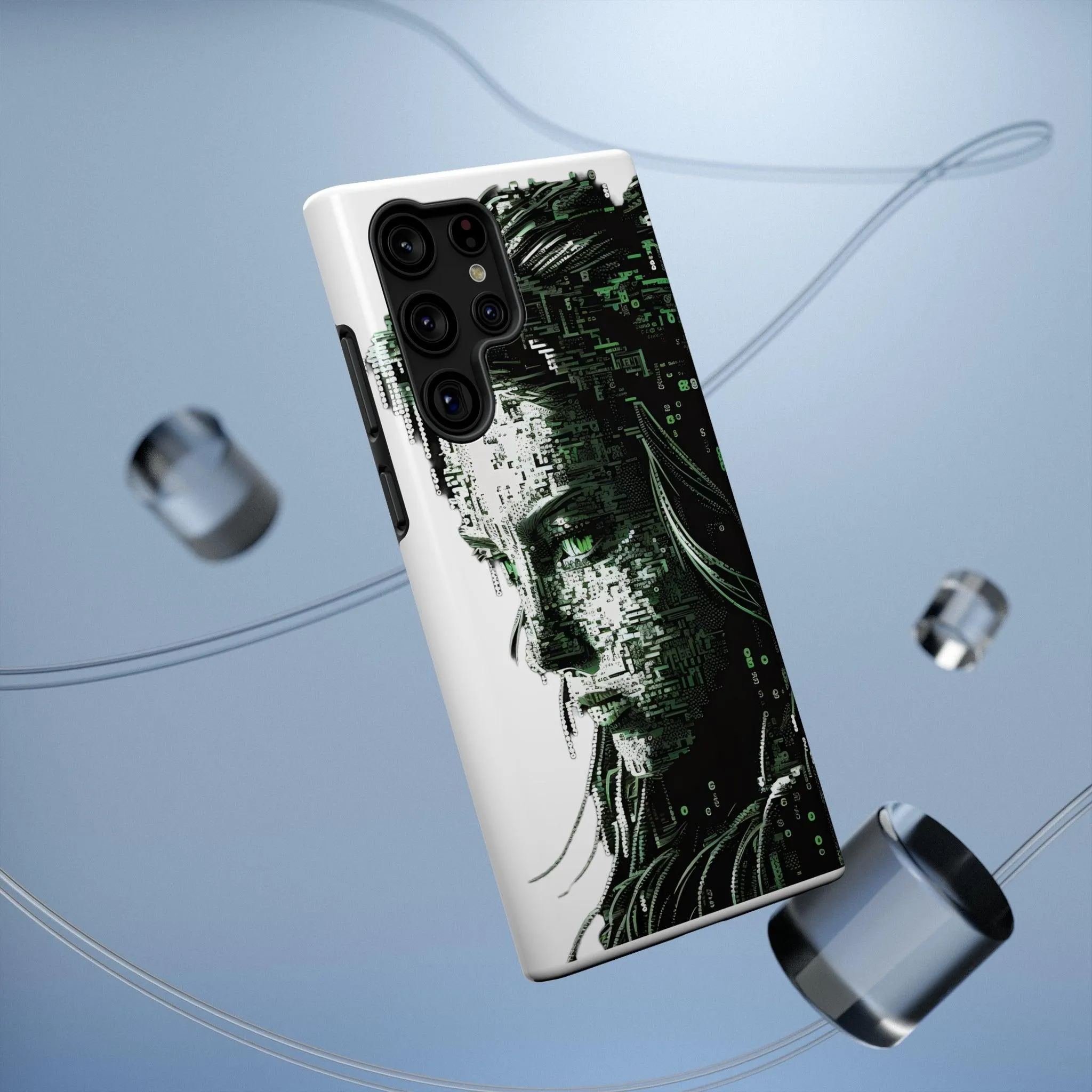 Artificial Intelligence AI Phone Case - Digital / Ansi / Ascii / the Matrix / AI / Lucy Woman - Samsung and Iphone