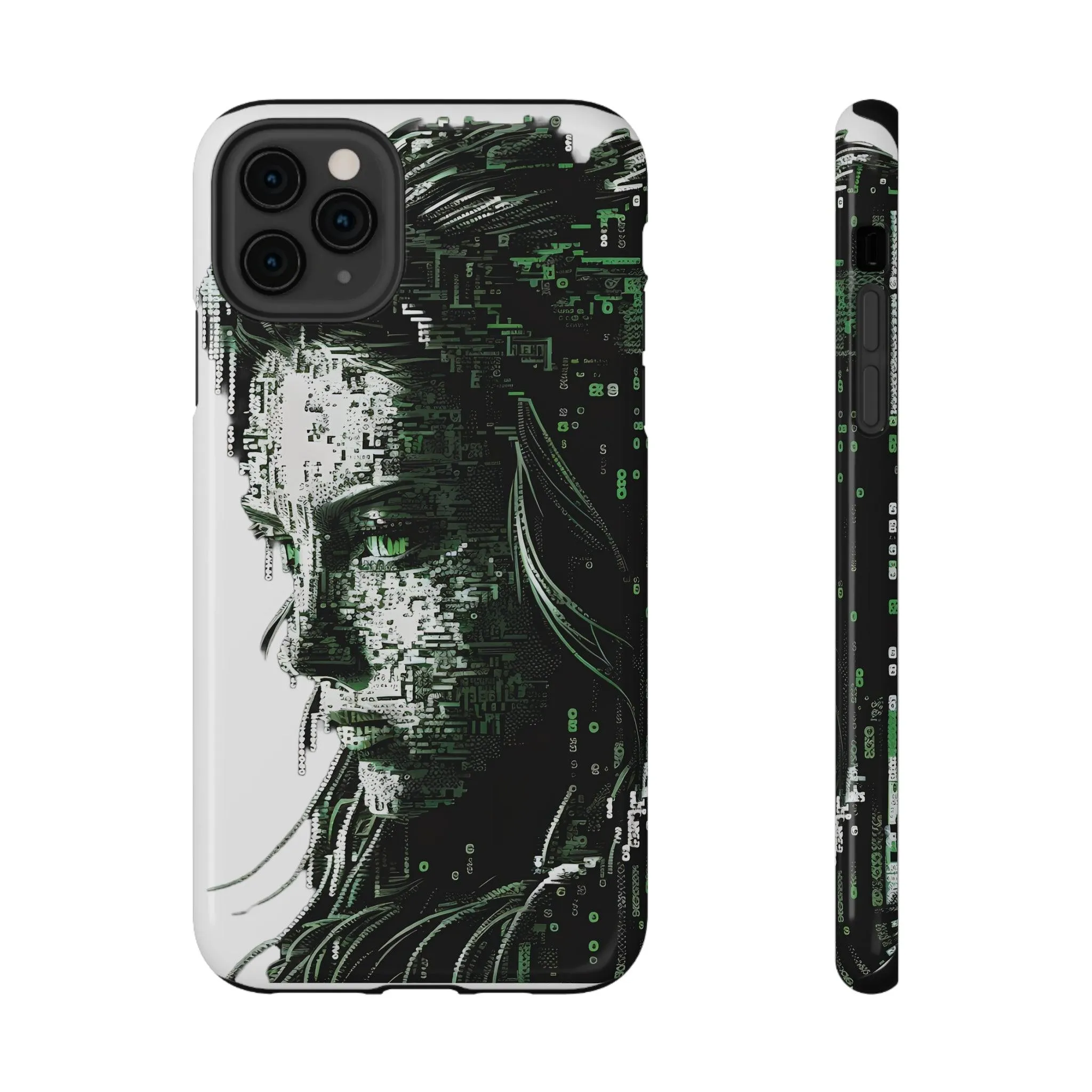 Artificial Intelligence AI Phone Case - Digital / Ansi / Ascii / the Matrix / AI / Lucy Woman - Samsung and Iphone