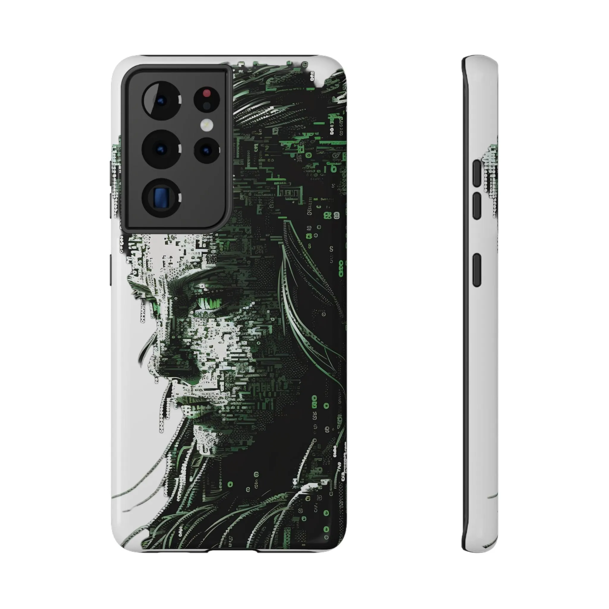 Artificial Intelligence AI Phone Case - Digital / Ansi / Ascii / the Matrix / AI / Lucy Woman - Samsung and Iphone