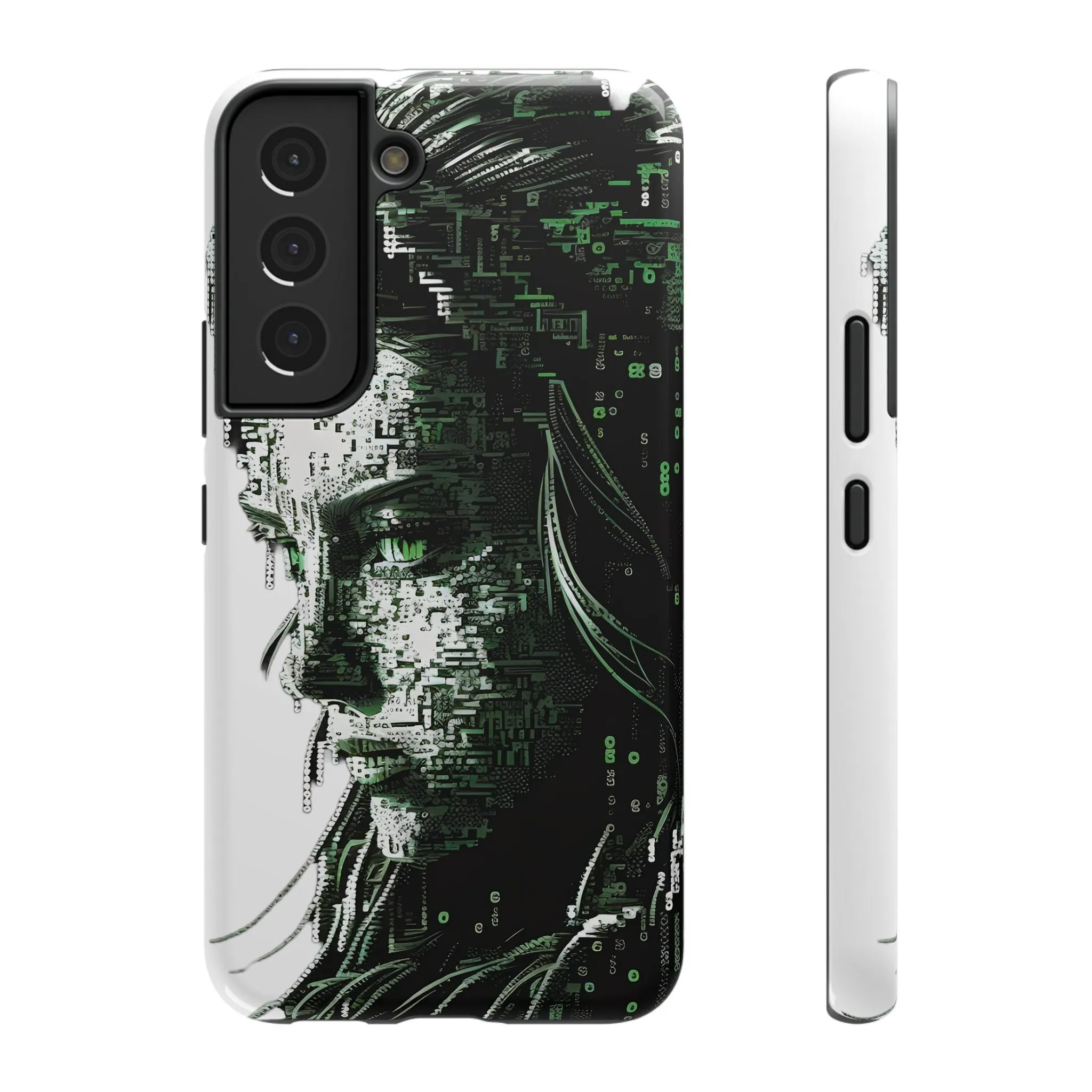 Artificial Intelligence AI Phone Case - Digital / Ansi / Ascii / the Matrix / AI / Lucy Woman - Samsung and Iphone