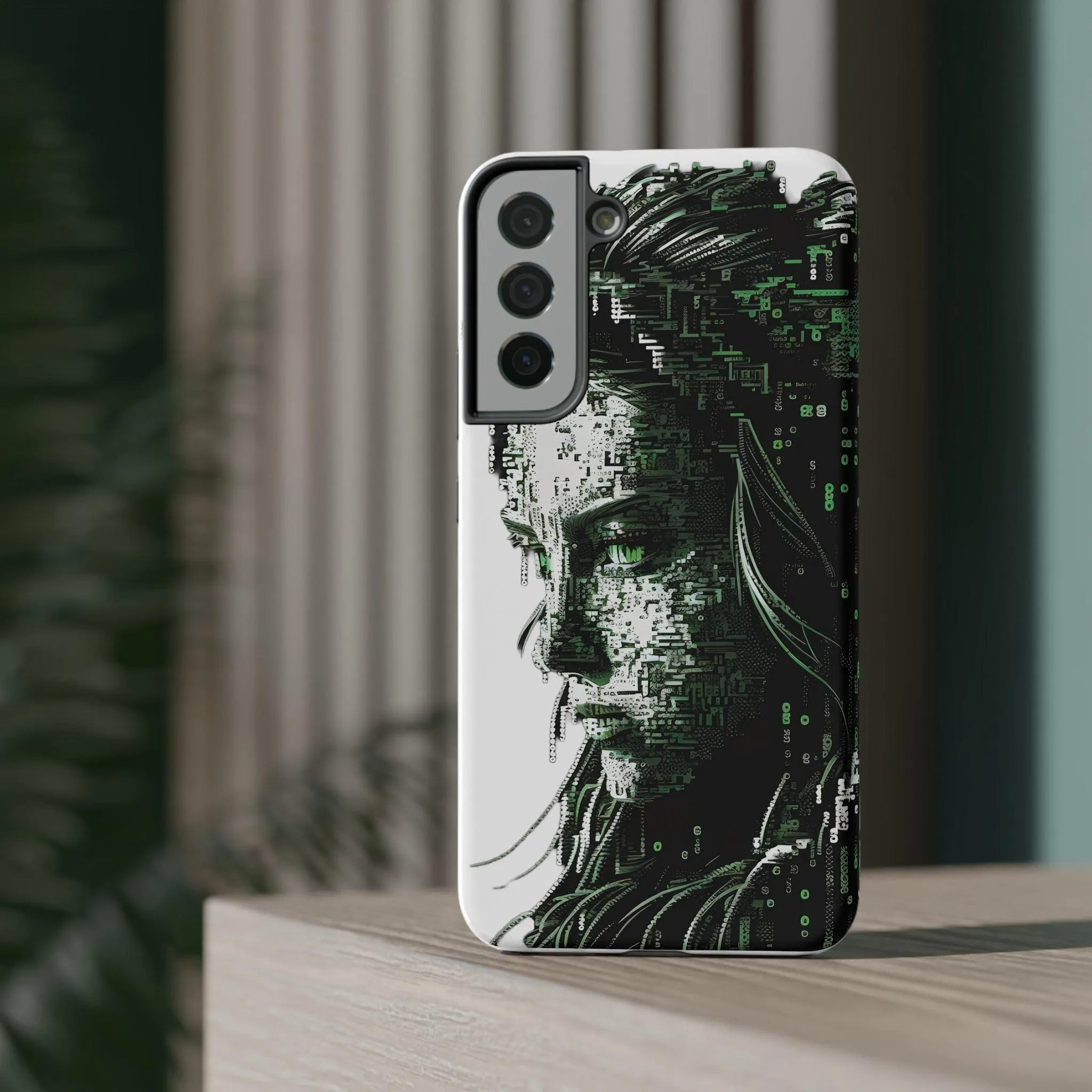 Artificial Intelligence AI Phone Case - Digital / Ansi / Ascii / the Matrix / AI / Lucy Woman - Samsung and Iphone