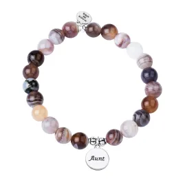 Aunt | Stone Beaded Charm Bracelet | Botswana