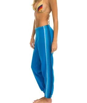 Aviator Nation Women 5 Stripe Sweatpants Ocean/Blue