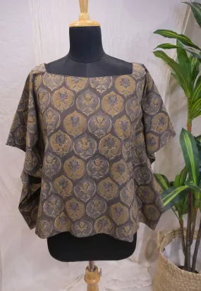 Azraa Dabu Cotton Kaftan Top