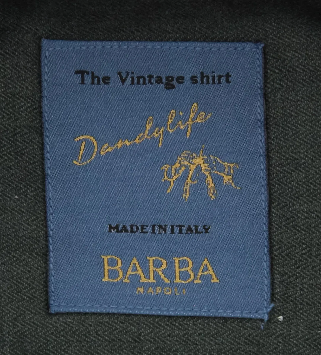 Barba Napoli Olive Green Shirt - Extra Slim