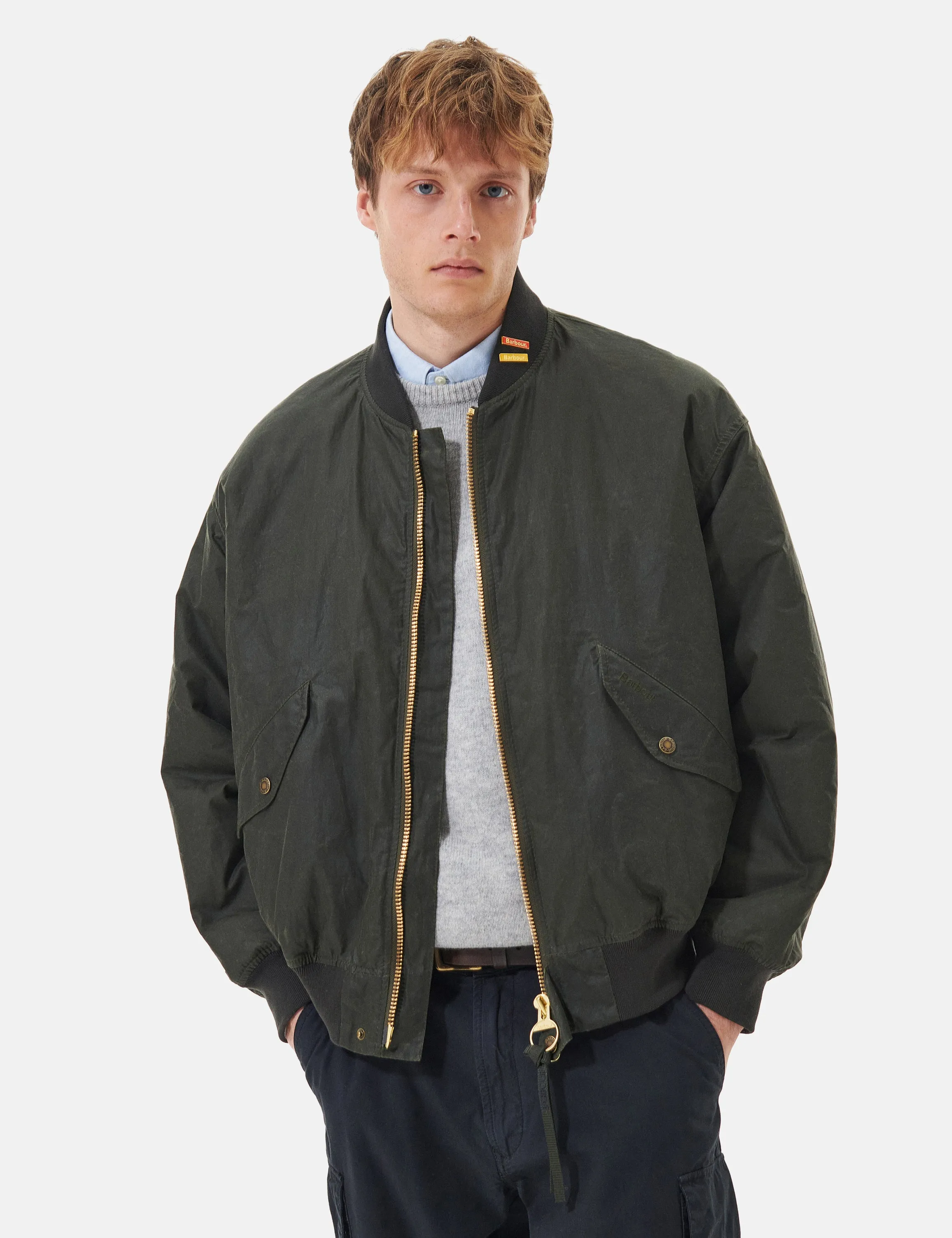 Barbour JBS Flight Jacket - Olive Green