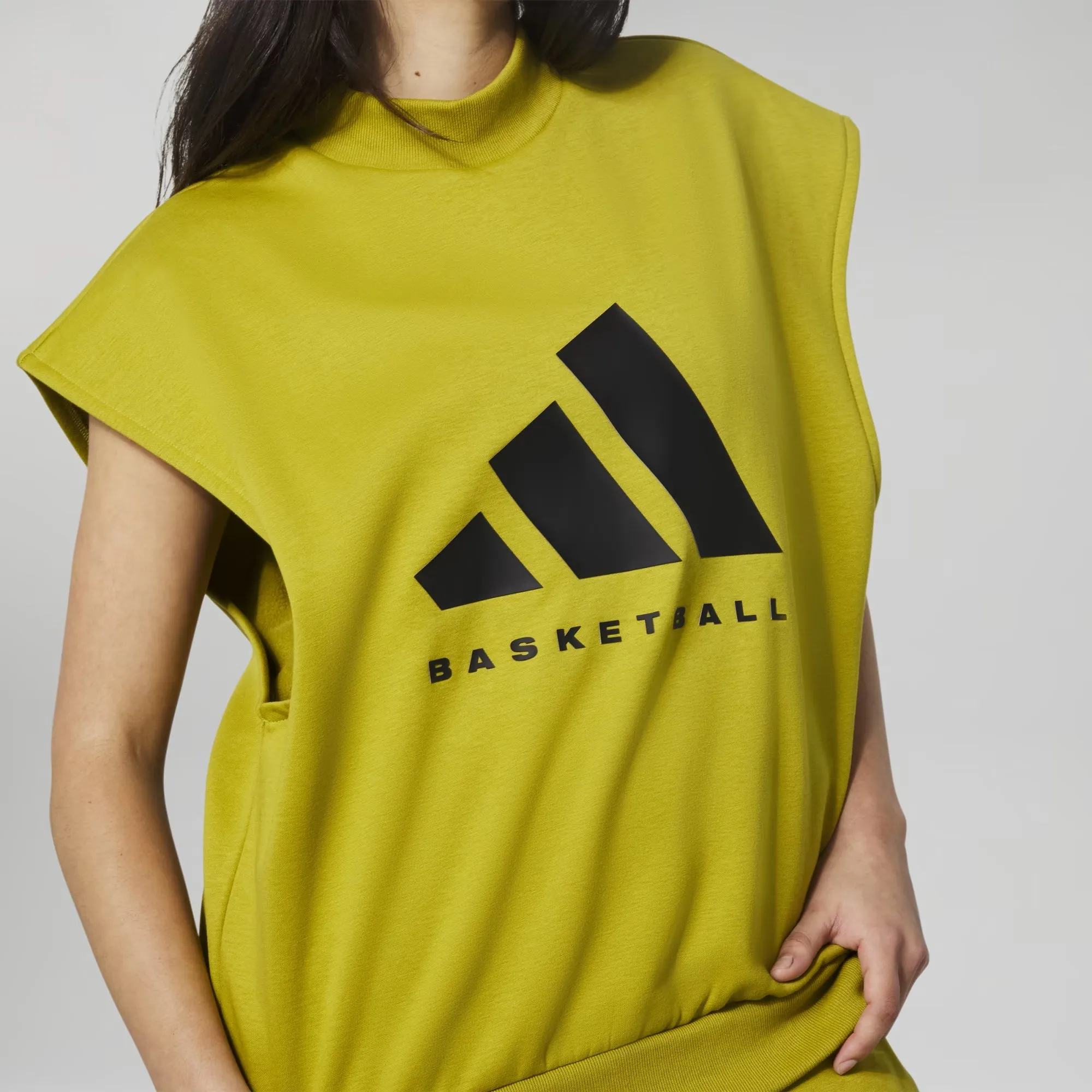 BASKETBALL SLEEVELESS SWEATSHIRT (GENDER NEUTRAL) 'PULSE OLIVE'