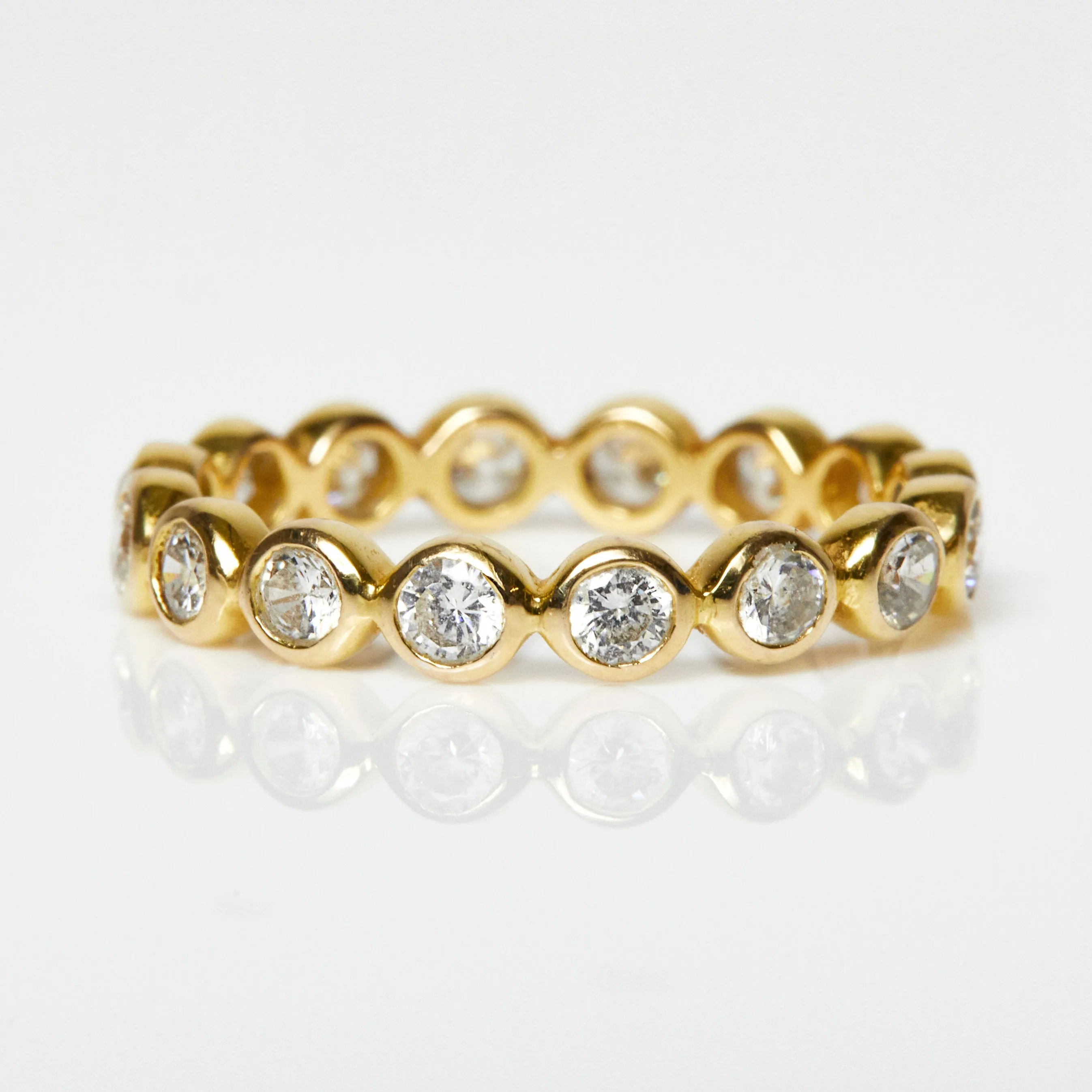 Bezel Set Cubic Zirconia Eternity Ring