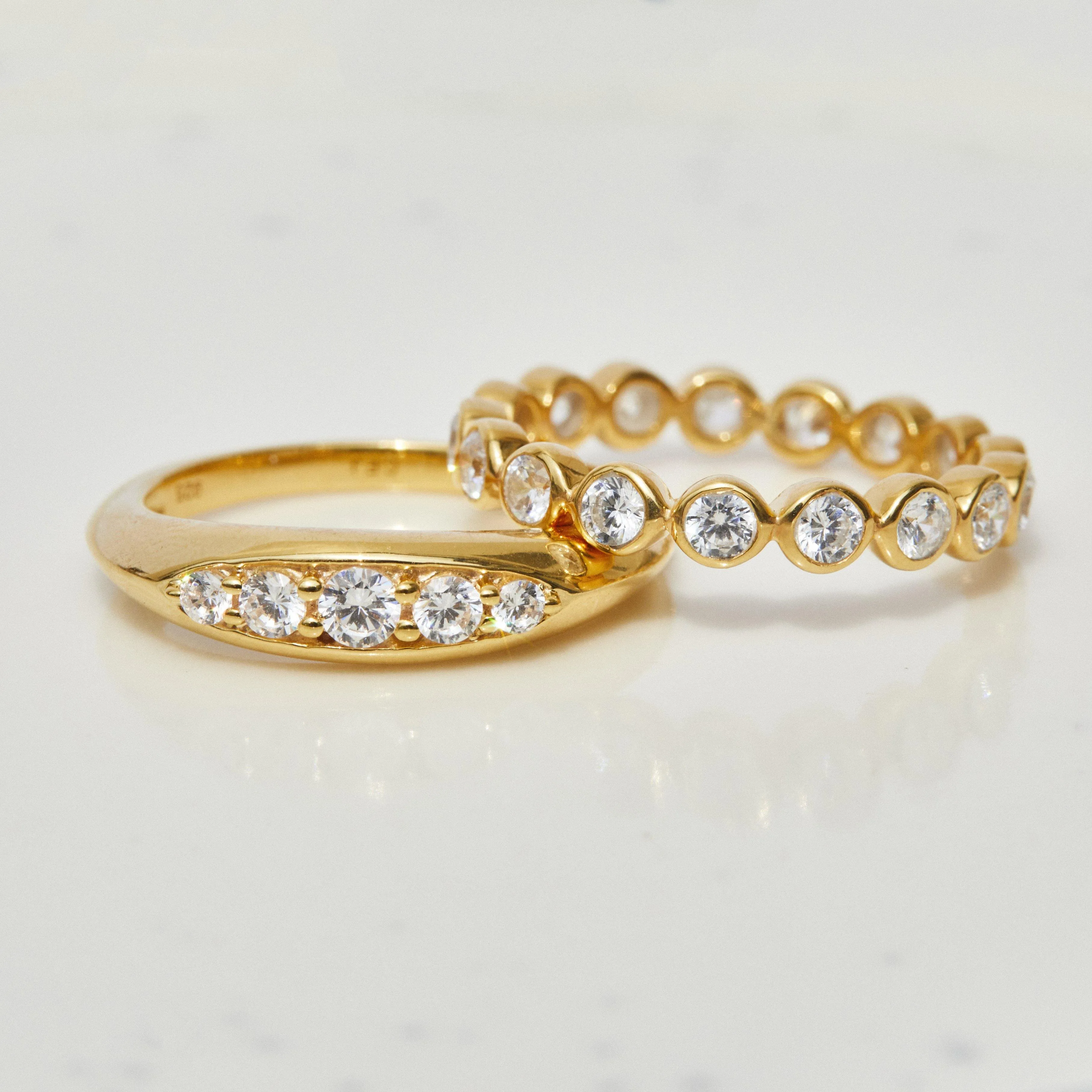 Bezel Set Cubic Zirconia Eternity Ring