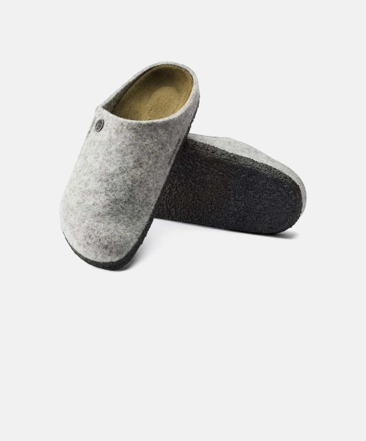 Birkenstock Zermatt Wool Felt Light Grey Clogs