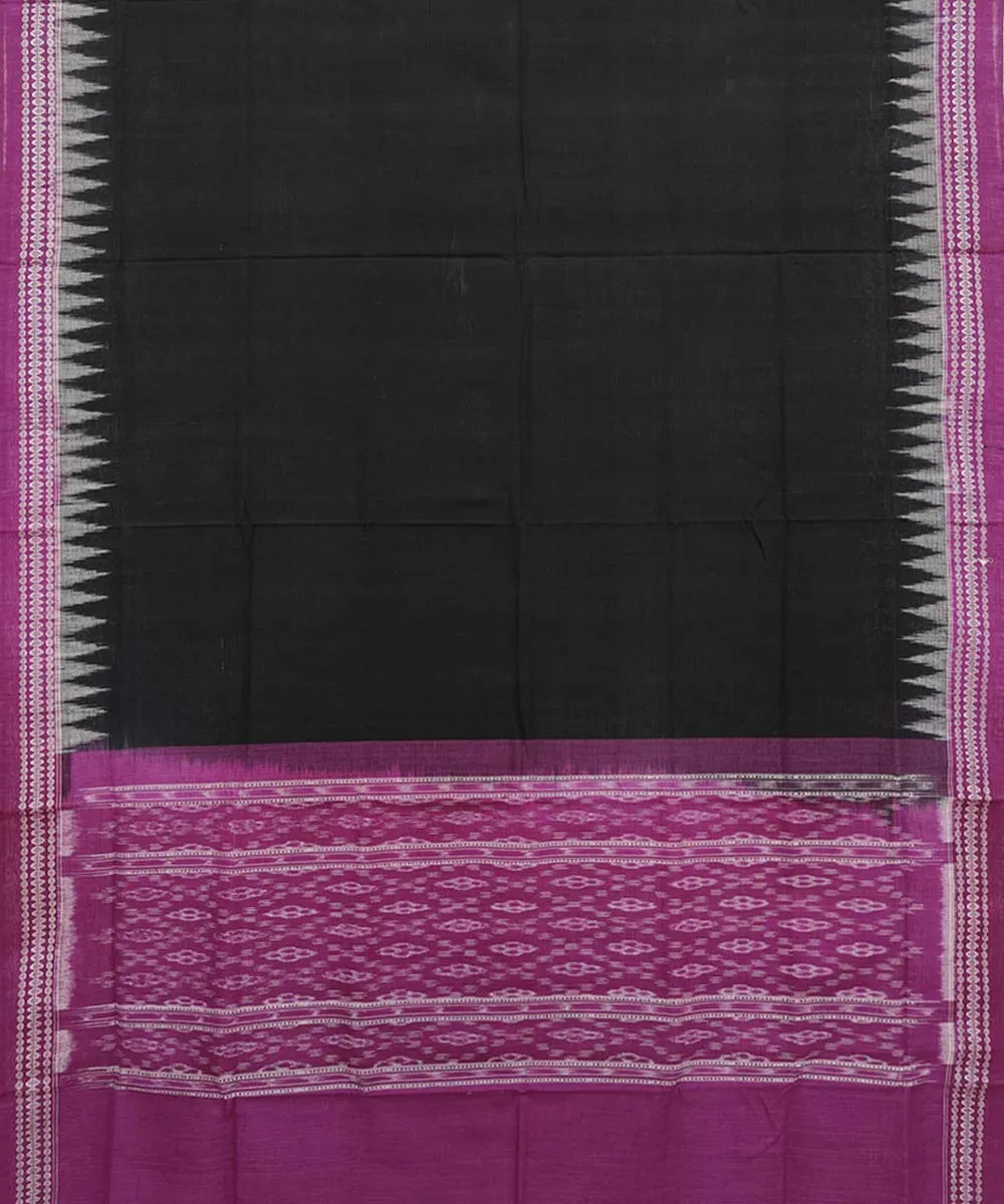 Black purpel handwoven cotton sambalpuri dupatta