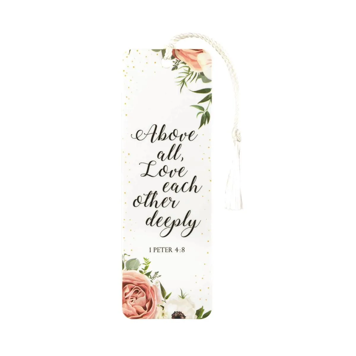 Bookmark Tassel Above All Love Paper 2x6