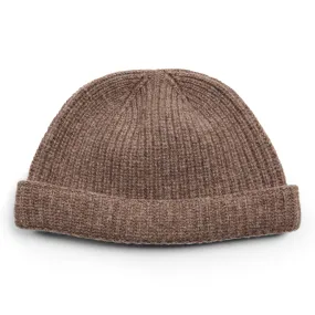 Burrows & Hare Lambswool Beanie Hat - Taupe