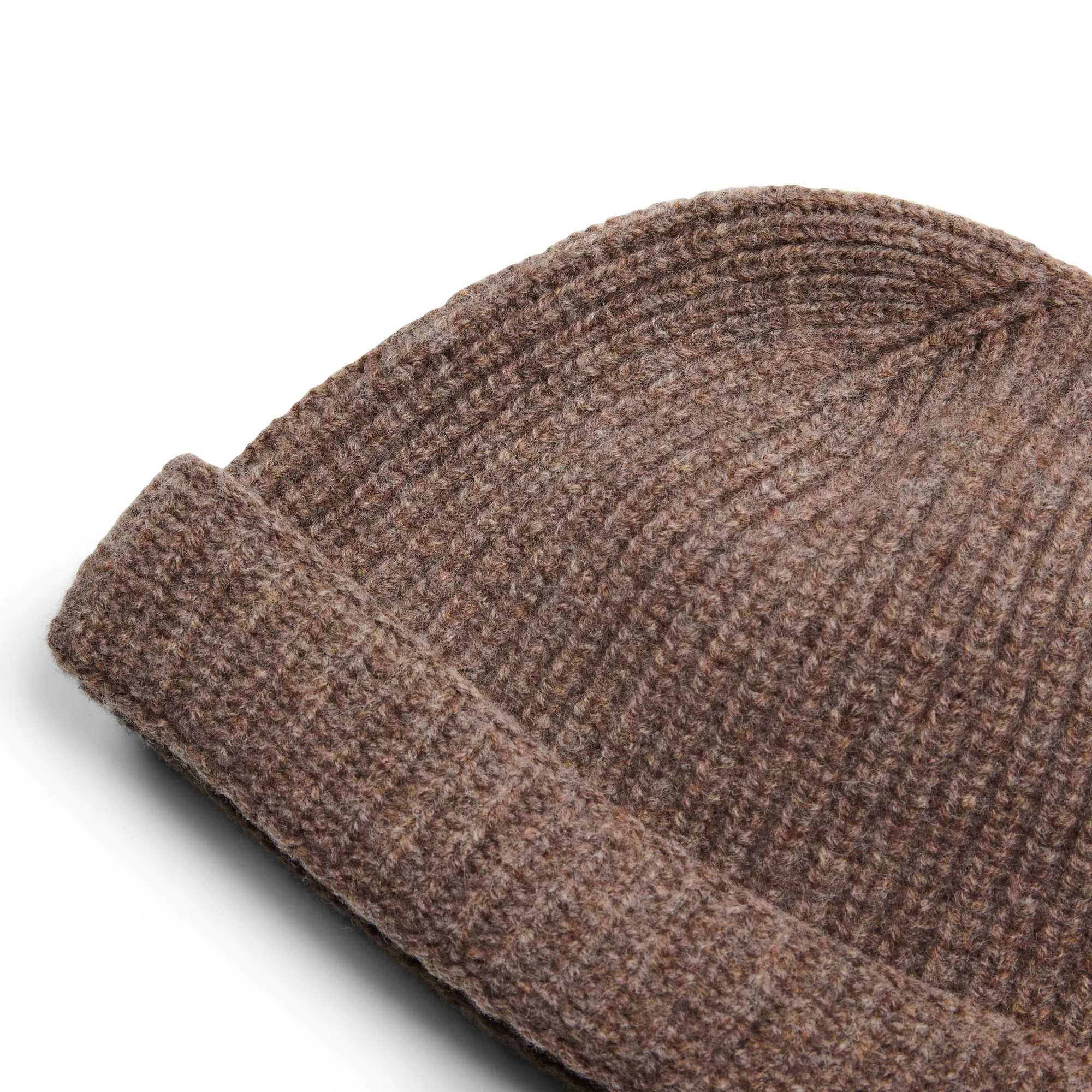 Burrows & Hare Lambswool Beanie Hat - Taupe