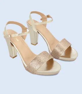 BW8768-GOLDEN-Women Formal Sandal Heels