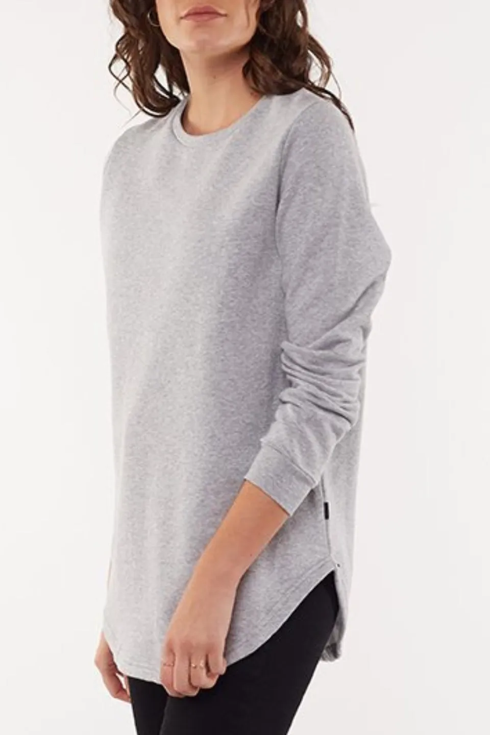 Classic Grey Marle Crew Fleece