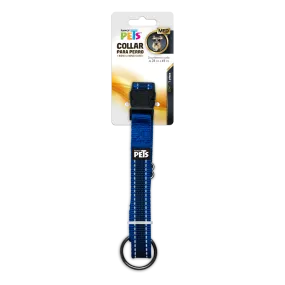 Collar Med C/Ultra Grip Y Bandas Reflejantes Azul Fl8723