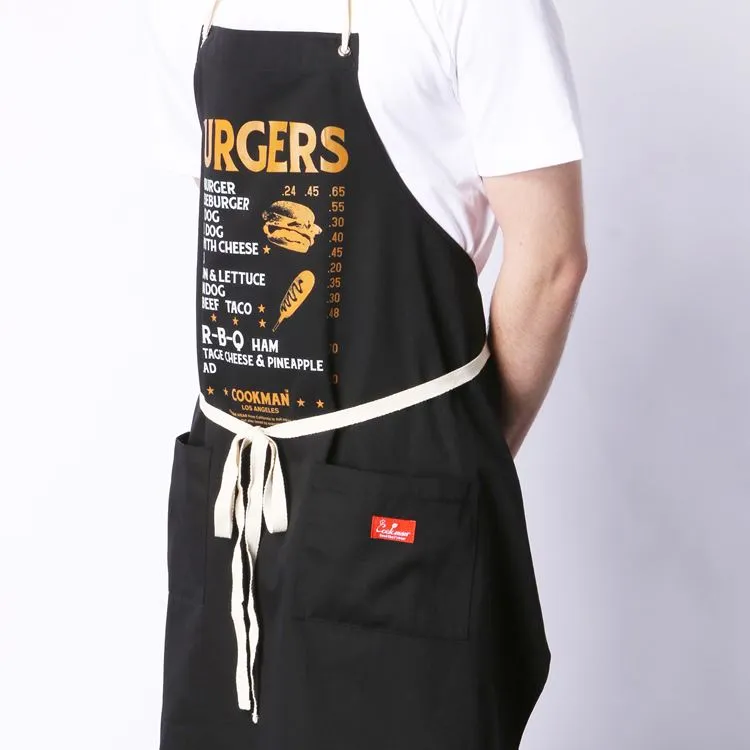 Cookman Long Apron - Burgers Menu