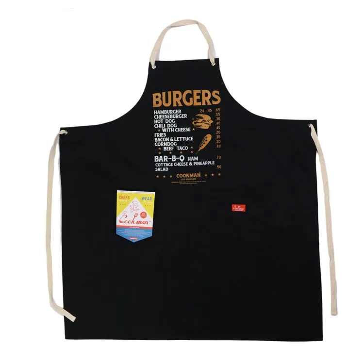 Cookman Long Apron - Burgers Menu