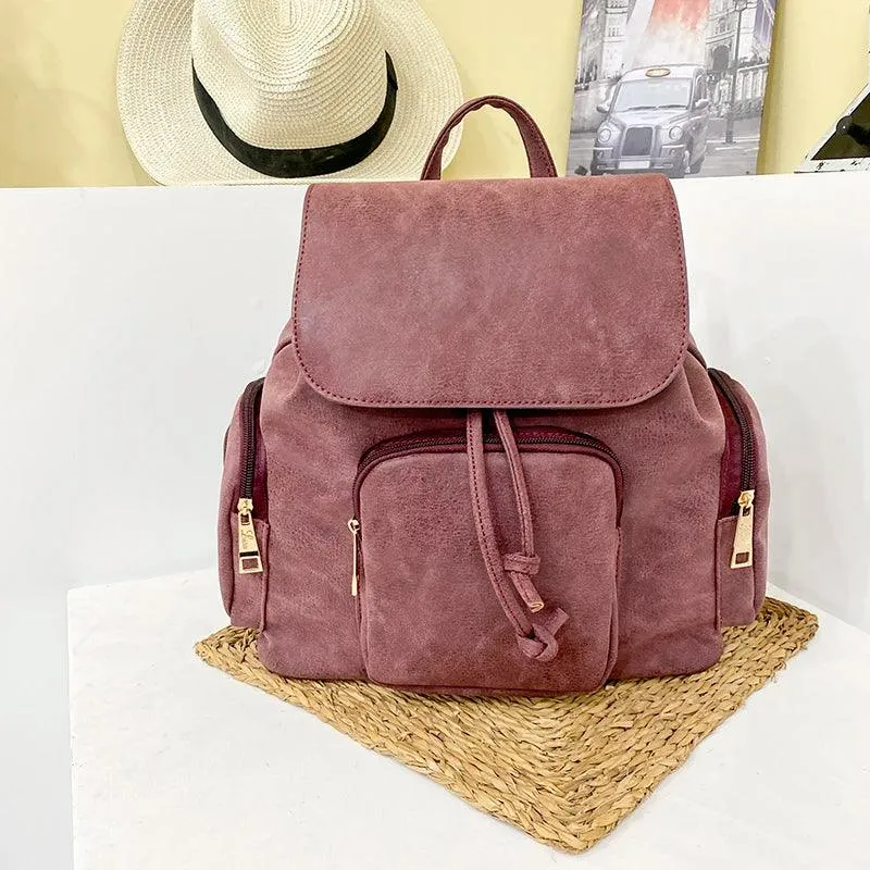 Cool Backpack - Fashion Leather Vintage Shoulder Bag (QD154)