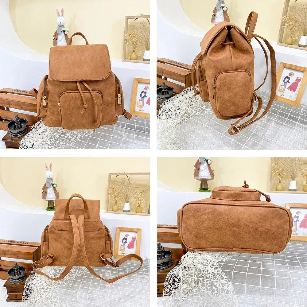 Cool Backpack - Fashion Leather Vintage Shoulder Bag (QD154)