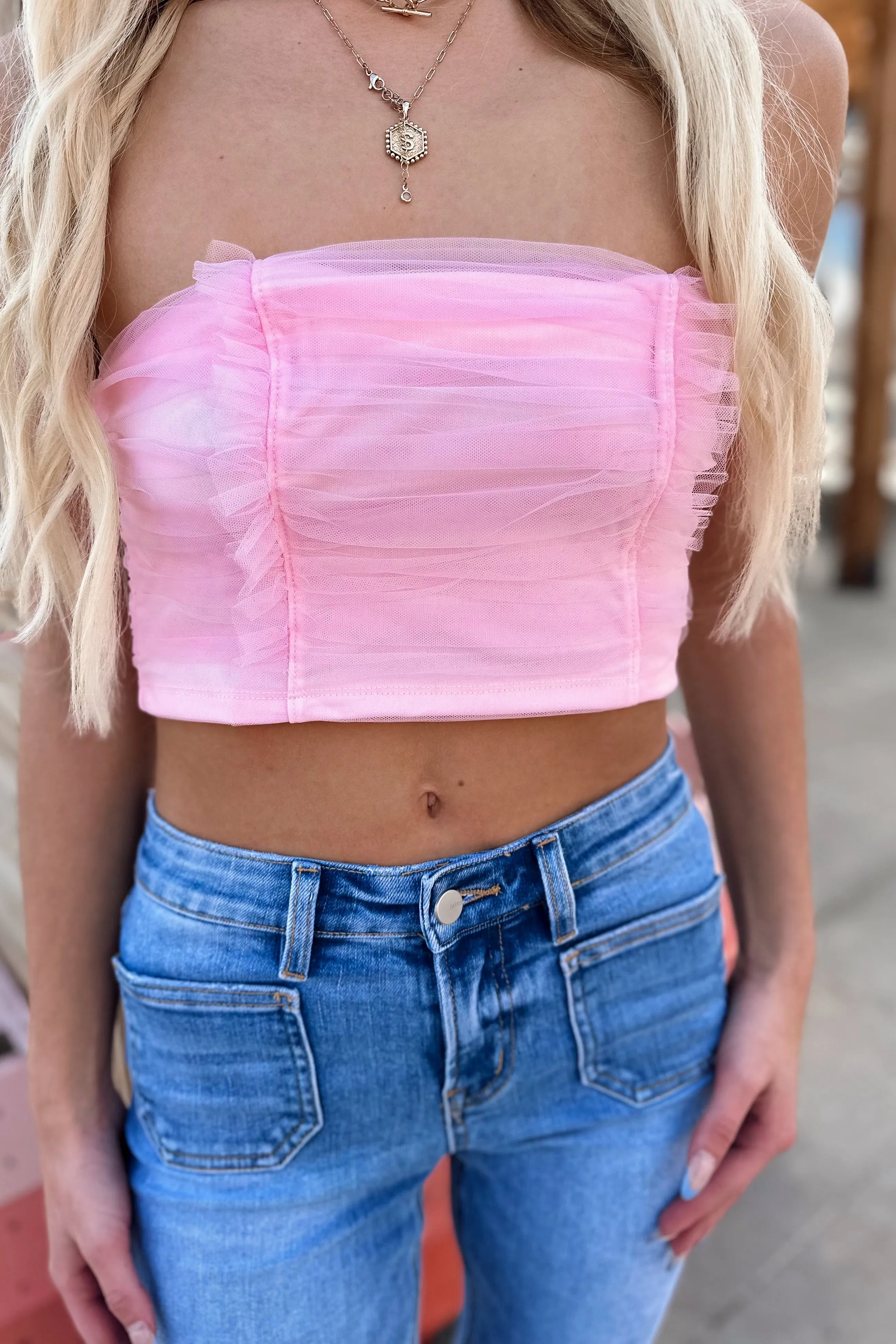 Cotton Candy Pink Tube Top